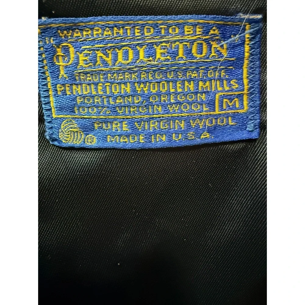 PENDLETON - Men's Vintage Plaid 100% Virgin Wool Blazer Jacket USA Made - Medium